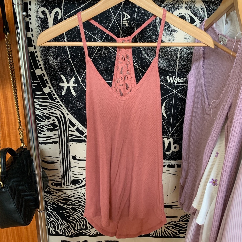 Aeropostale lace racerback cami/tank top